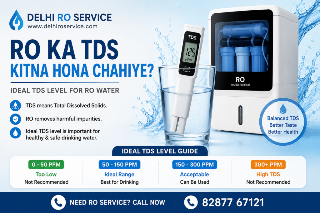 Ideal TDS level for RO drinking water